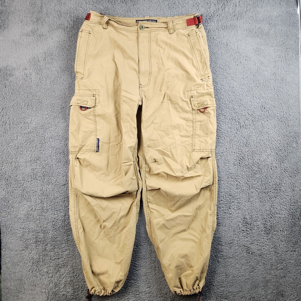 Abercrombie & Fitch Pants Men's XL 36x30 Paratrooper Baggy Wide Leg Y2K Vintage